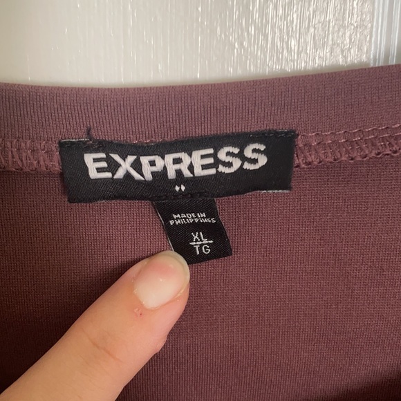 Large Purple Blouse with Knot by Express - Picture 4 of 8